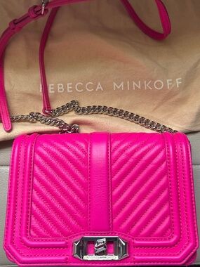 Rebecca Minkoff pink leather crossbody